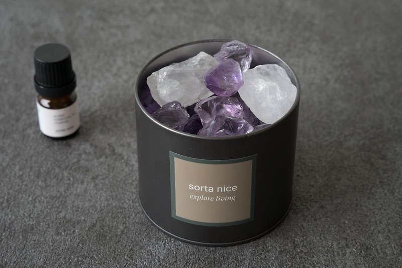 水晶 香氛/精油/擴香 紫色 - 紫晶 白水晶 礦石香氛系列