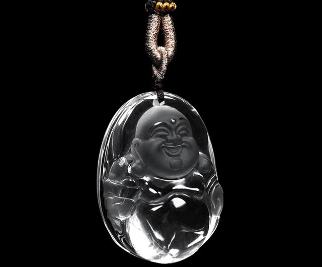 Zhengjia Jewelry]ホワイトクリスタルトップクリア弥勒大腹仏