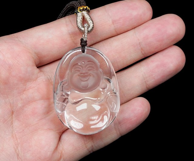 Zhengjia Jewelry]ホワイトクリスタルトップクリア弥勒大腹仏