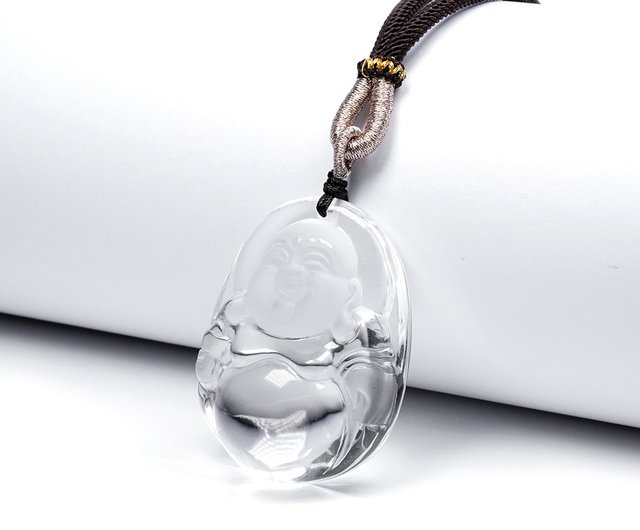 Zhengjia Jewelry]ホワイトクリスタルトップクリア弥勒大腹仏