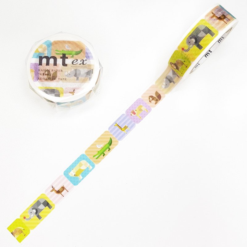 mt ex 和紙膠帶 / 幾何動物 (MTEX1P182) / 2020SS - 紙膠帶/和紙/PET - 紙 多色