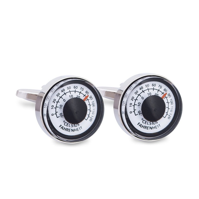 Thermometer Cufflinks - Cuff Links - Other Metals Silver
