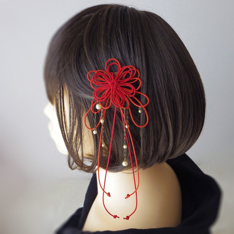ヘアコーム小　烈、其レハ - 髮夾/髮圈 - 聚酯纖維 紅色
