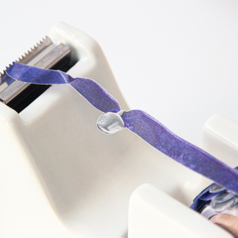 Tinkle Ribbon Die-cut Masking Tape | Deep Blue Velvet - 紙膠帶/和紙/PET - 紙 藍色