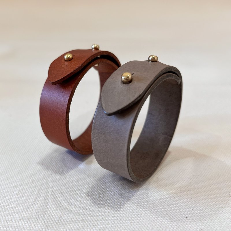 Ponte Vecchio leather bracelet - - Bracelets - Genuine Leather Brown