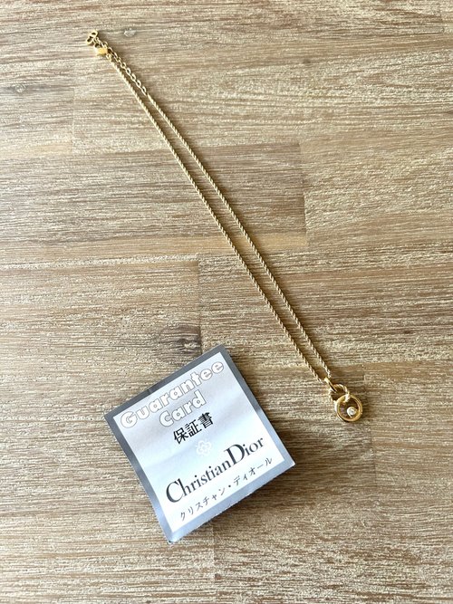 Japanese second-hand CHRISTIAN DIOR double ring necklace
