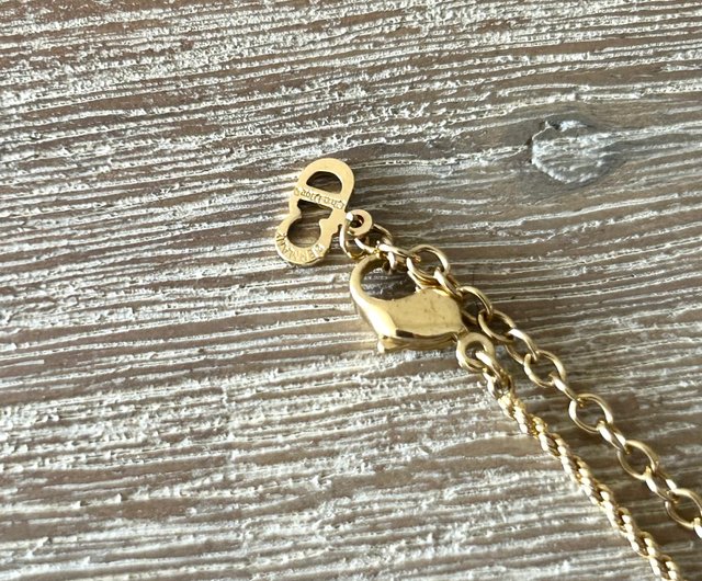 Dior ゴールドクリスタルダブルリングネックレス 国内中古 CHRISTIAN DIOR ダブルリング ネックレス/ネック