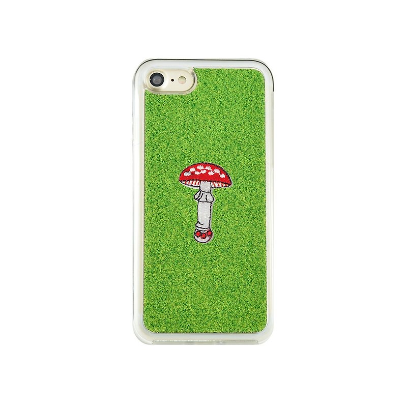 [iPhone7 Case] Shibaful -Mill Ends Park Kyototo Kinoko Red- for iPhone 7 - Phone Cases - Other Materials Green