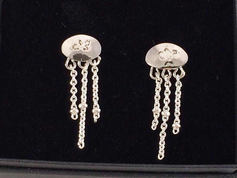Jellyfish ◇ Silver earrings - ต่างหู - โลหะ 