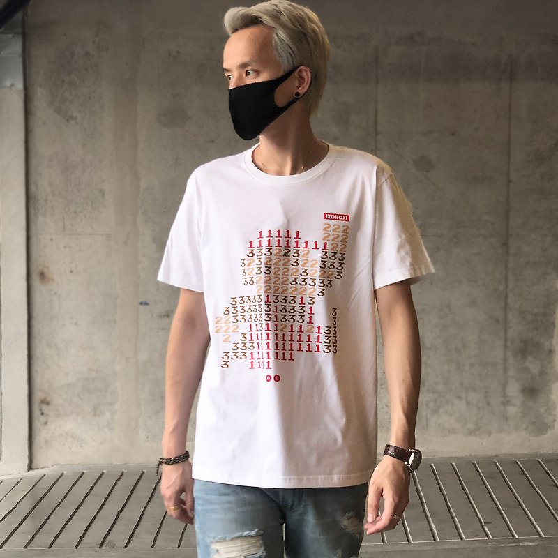 T-Shirt with graphic front & back Cotton 100% (IA-121) - Men's T-Shirts & Tops - Cotton & Hemp 