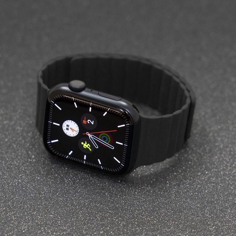 Torrii Apple Watch Strap SATURN Series - Black - สายนาฬิกา - ซิลิคอน สีดำ