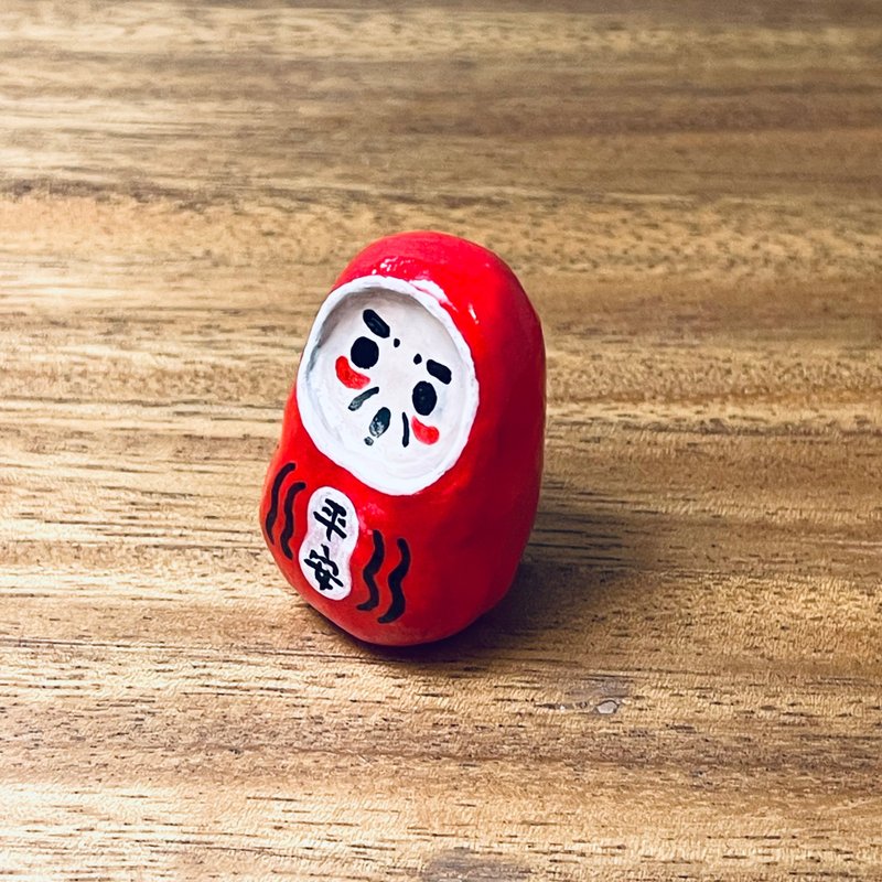 平安達摩 - 擺飾/家飾品 - 黏土 紅色