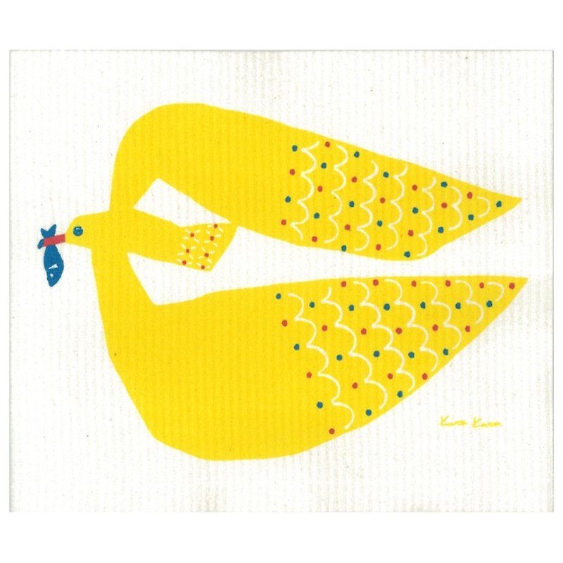 e.spongewipe_katakata seagull absorbent wipes - อื่นๆ - ผ้าฝ้าย/ผ้าลินิน สีเหลือง
