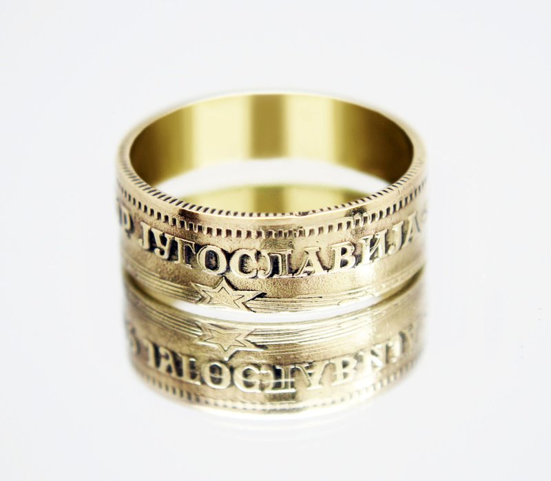 Yugoslavia Coin Ring 50 pairs 1965-1981 coin rings for men coin rings for women - แหวนทั่วไป - โลหะ 