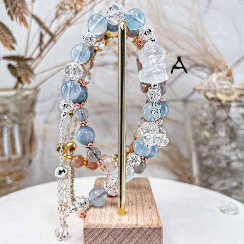 無限ループ【コネクションを引き寄せるブレスレット】アクア