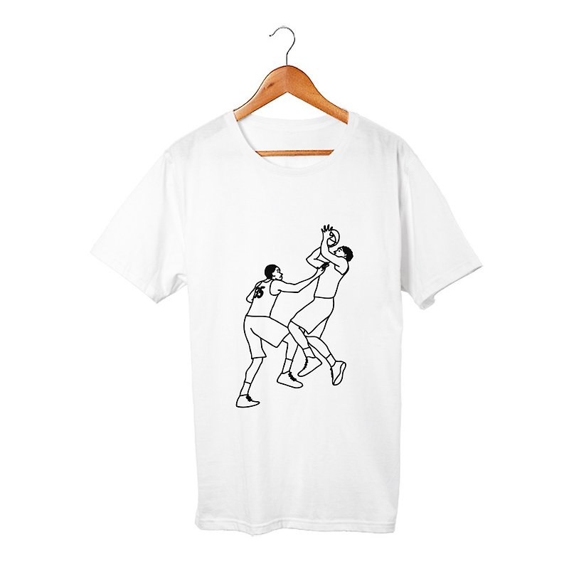Basketball T恤 - T 恤 - 棉．麻 白色