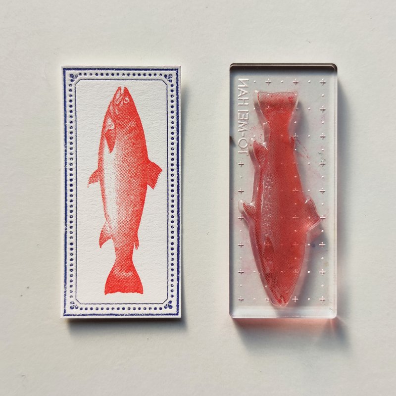 Biology Stamp salmon trout - Stamps & Stamp Pads - Resin Transparent