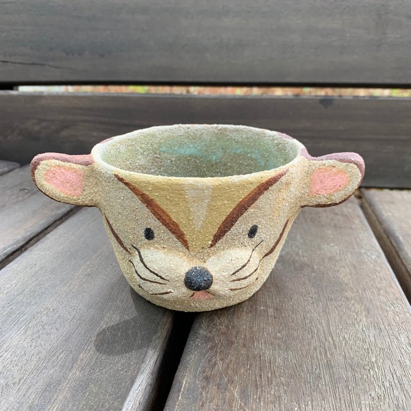 A Lu 老虎陶盆栽器/擺飾/手做手繪/採美國進口高量砂陶 僅此一件 - 植物/盆栽/盆景 - 陶 多色
