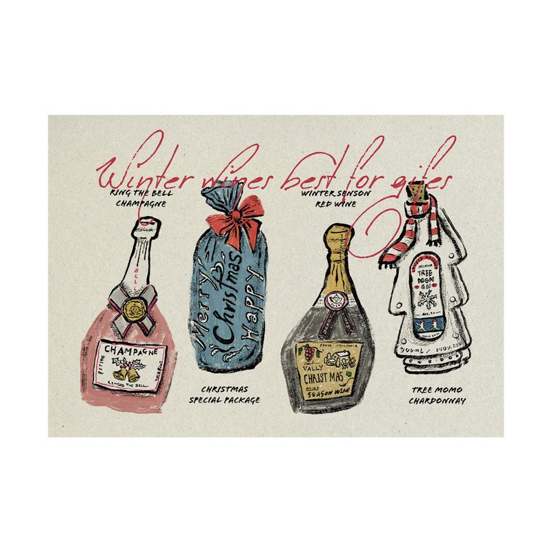 Wines best for gifts (Poster&Card) - โปสเตอร์ - กระดาษ หลากหลายสี