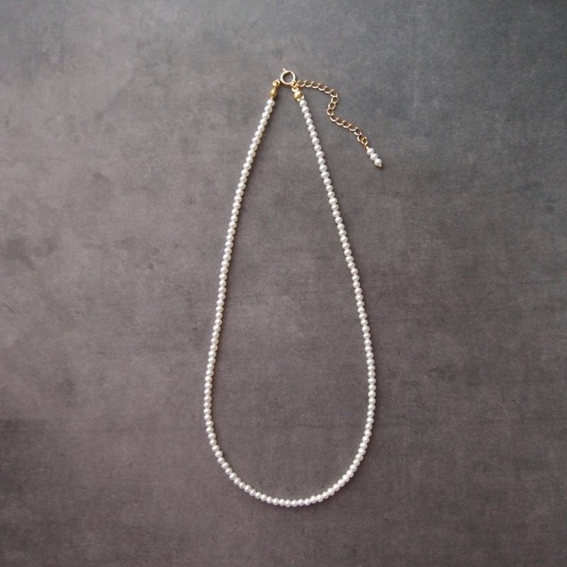 【K14gf】Baby Pearl Necklace　ベビーパールネックレス - 項鍊 - 寶石 白色