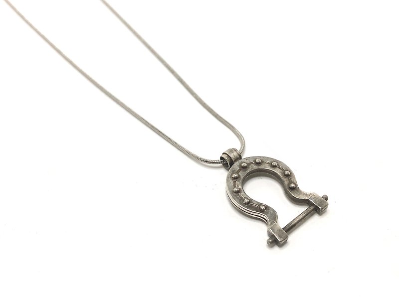 Lock/Luck of VC Necklace | Lock/Luck of VC Necklace - Necklaces - Sterling Silver Gray