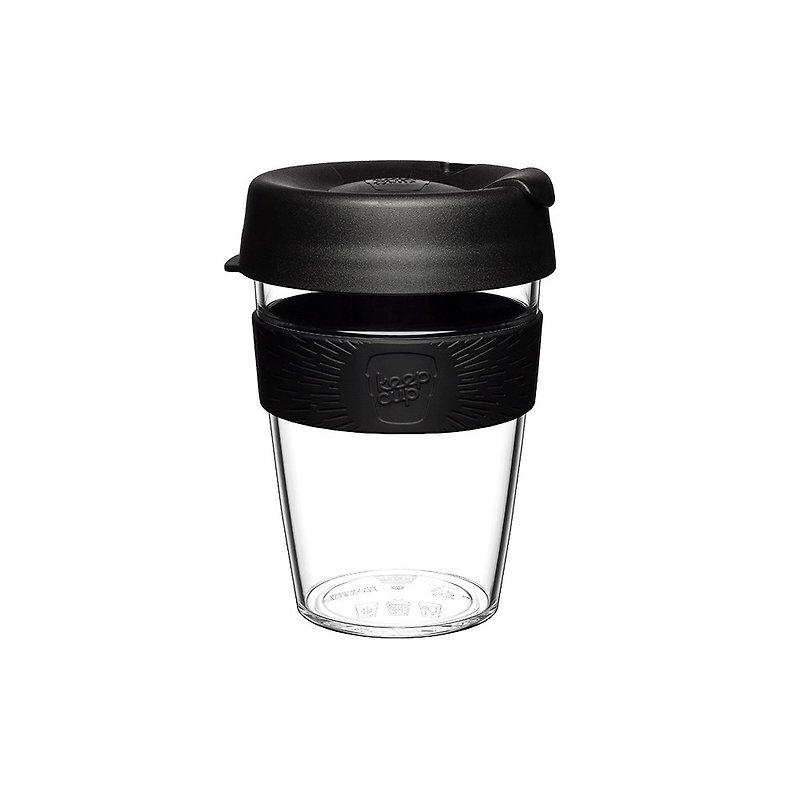KeepCup Clear M - Origin - แก้วมัค/แก้วกาแฟ - พลาสติก สีดำ