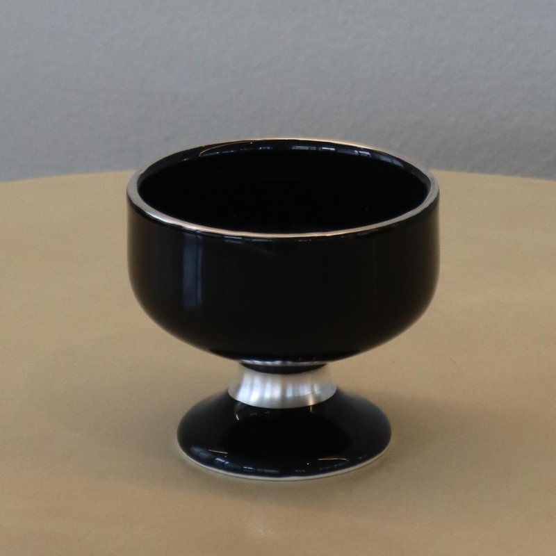 ring bowl black&silver - Bowls - Pottery Black