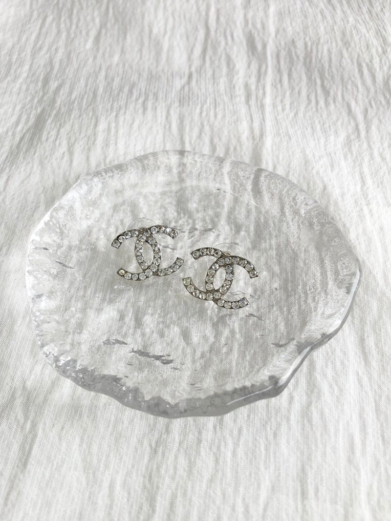 【 日本直送　名牌中古包 】CHANEL シャネル ピアス シルバー ココマーク ストーン 02/P vintage ヴィンテージ オールド a68ci8 - 耳環/耳夾/耳骨夾 - 其他材質 銀色