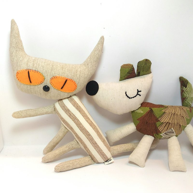 Handmade Cat~Mia Healing Series Handmade Doll - ตุ๊กตา - ผ้าฝ้าย/ผ้าลินิน 