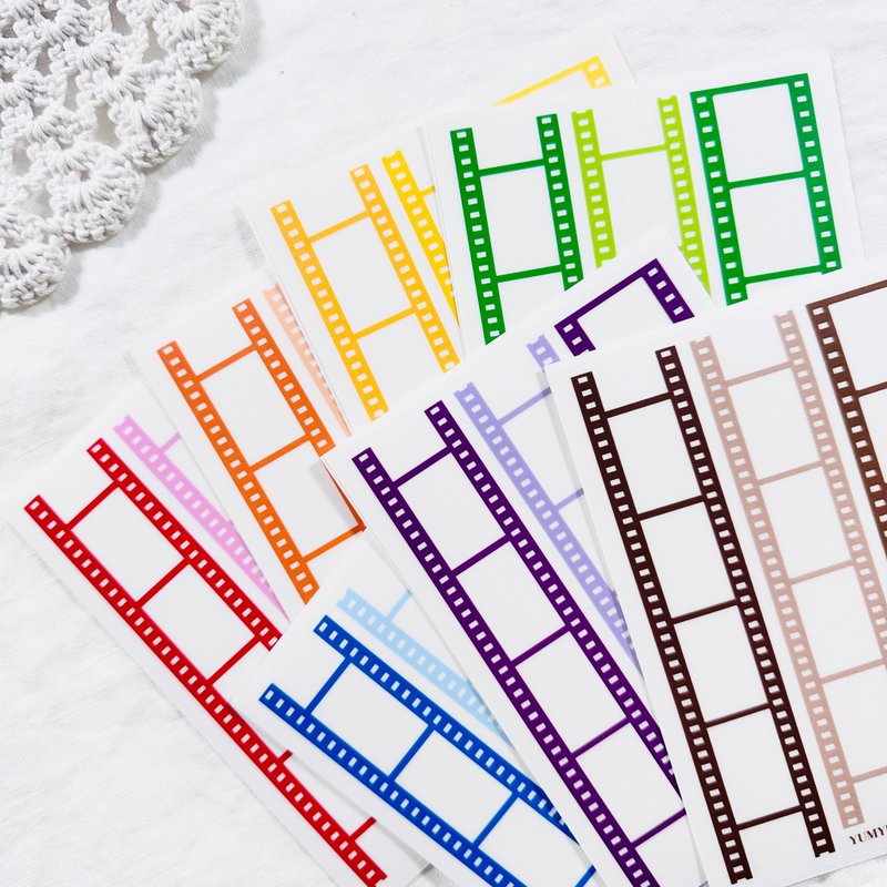 Basic color film Pet Stickers - 貼紙 - 其他材質 