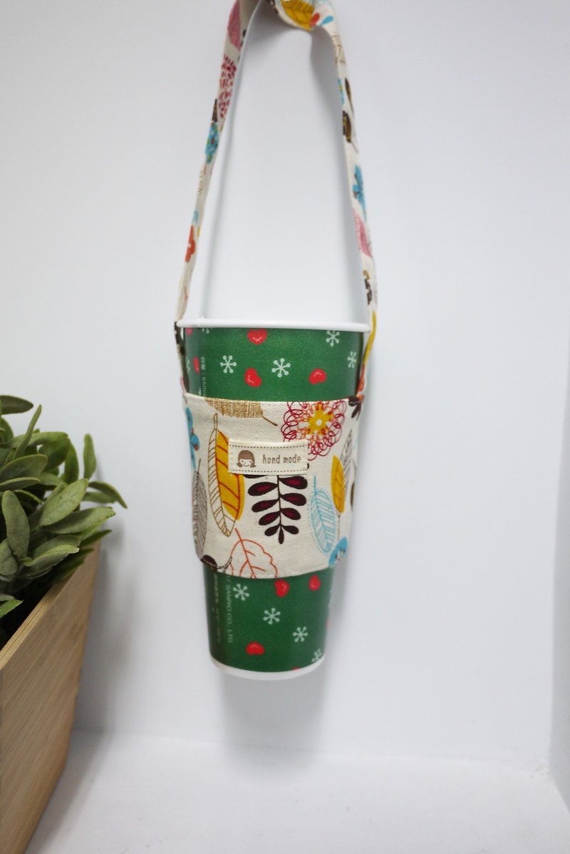 Hand drink bag ~ flowers world - Beverage Holders & Bags - Cotton & Hemp 