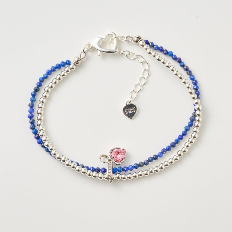 Doris Doris goddess~Heart of the Ocean series bracelet - สร้อยข้อมือ - หยก สีน้ำเงิน