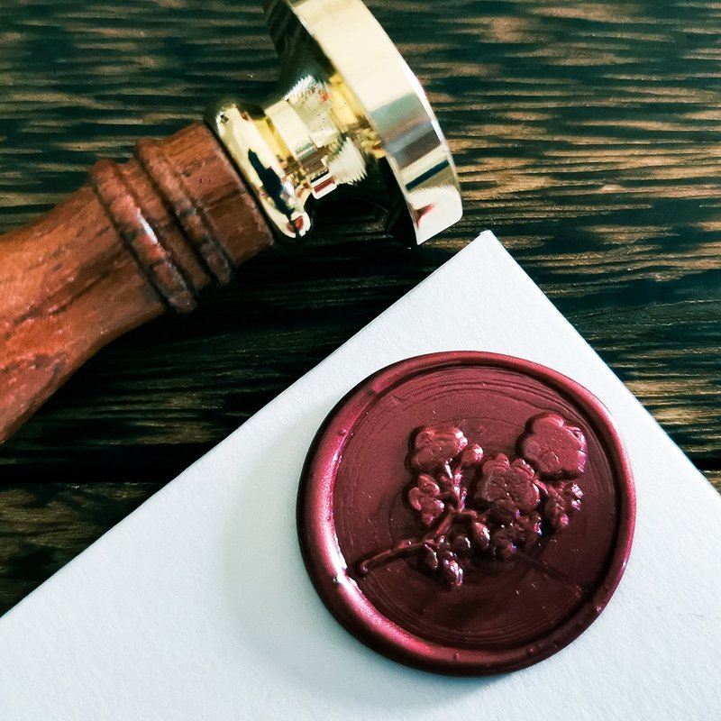 Wax Seal Stamp,Wax Seal Head,Wax Seal Plant Plum Bossom - ตราปั๊ม/สแตมป์/หมึก - โลหะ 