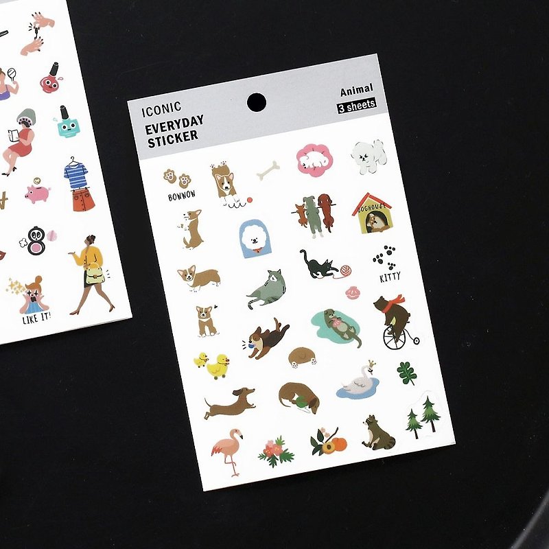 ICONIC Everyday Pocket Sticker -09 Animal, ICO53023 - Stickers - Plastic Multicolor