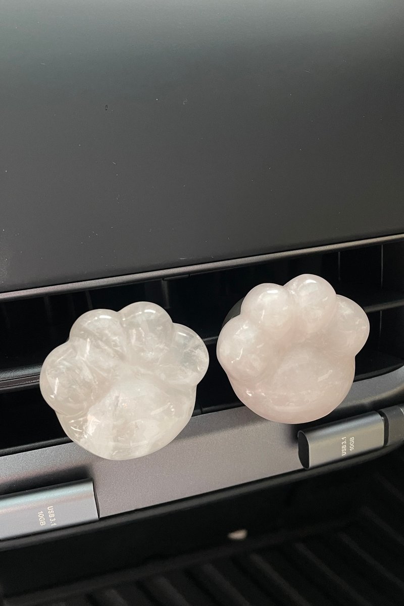 水晶貓爪車用香氛夾 - 香氛/精油/擴香 - 水晶 