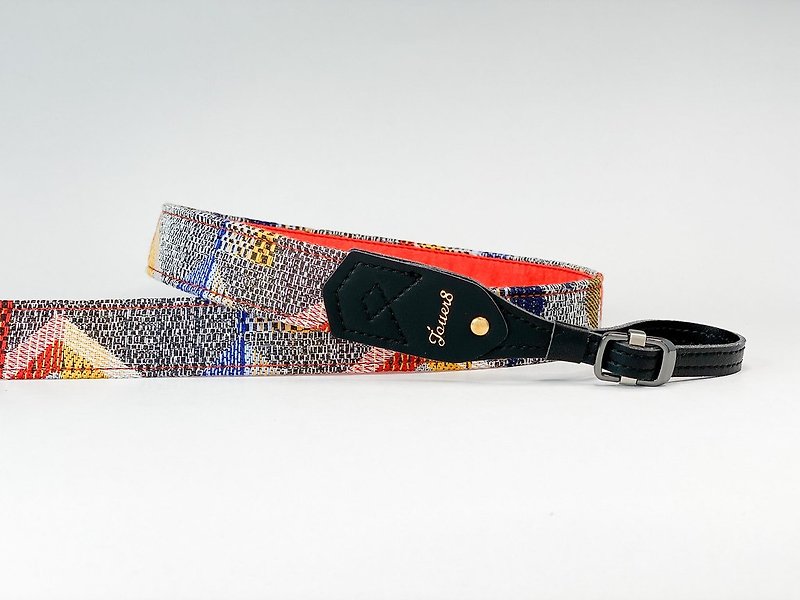 Camera Strap-2.5cm Pressure Relief-Wordsworth Blue-Texture Knitting-Personal Geometry Dirt Resistant Outdoor First Choice - Lanyards & Straps - Cotton & Hemp Blue