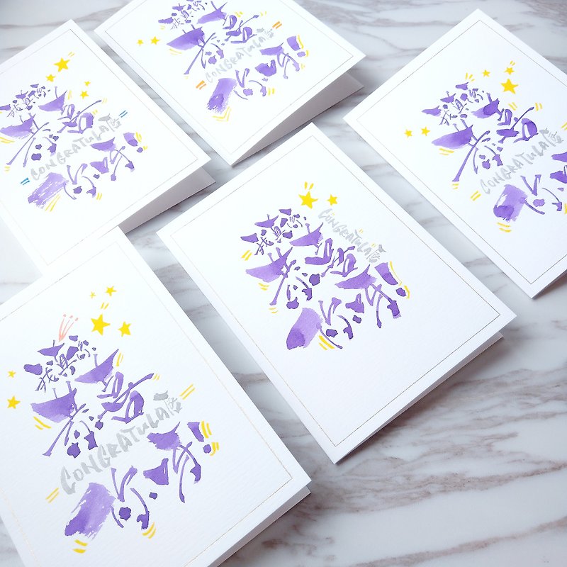 客製化心意卡-PolaroidDP - 卡片/明信片 - 紙 紫色