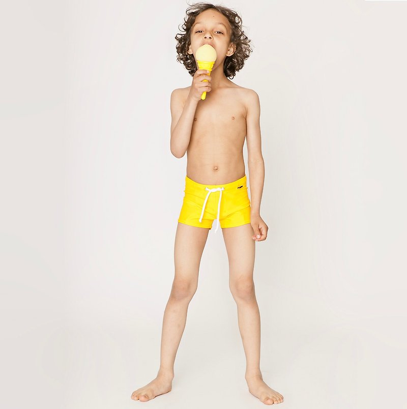 Nordic children's clothing Swedish boys' swimming trunks beach trunks 1 to 3 years old yellow - Swimsuits & Swimming Accessories - Polyester Yellow