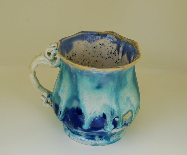 Handmade art mug Princess Frog Relief mug Blue Pottery Mug Fairy cup - Shop  PorcelainShoppe Mugs - Pinkoi