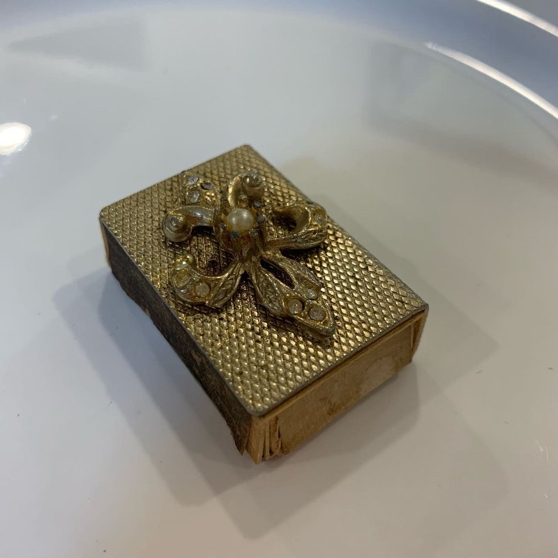 Vintage 水鑽珍珠火柴盒 - 其他 - 其他金屬 