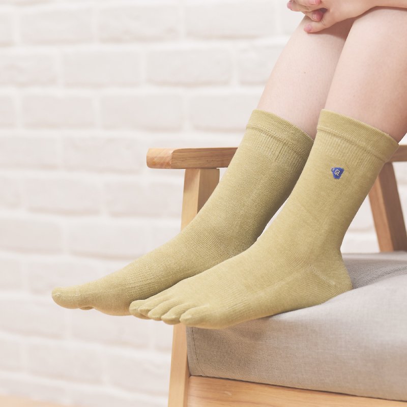 CuCare Bronze Fiber Medical Auxiliary Socks-Five Toe Socks - Socks - Cotton & Hemp Khaki