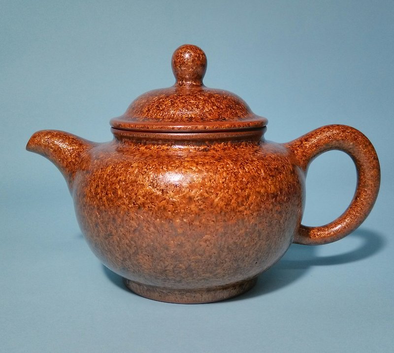 金絲楠木釉茶壺 - 茶壺/茶杯/茶具 - 陶 金色