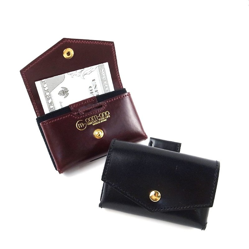 The world's smallest class mini wallet that can be used for everyday use - Wallets - Genuine Leather Black