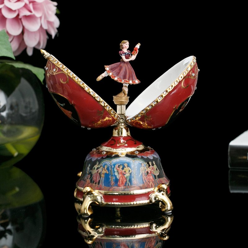 American Ardleigh Elliott Nutcracker 2004 Russian Easter Egg Limited Music Box Music Bell - Items for Display - Porcelain 