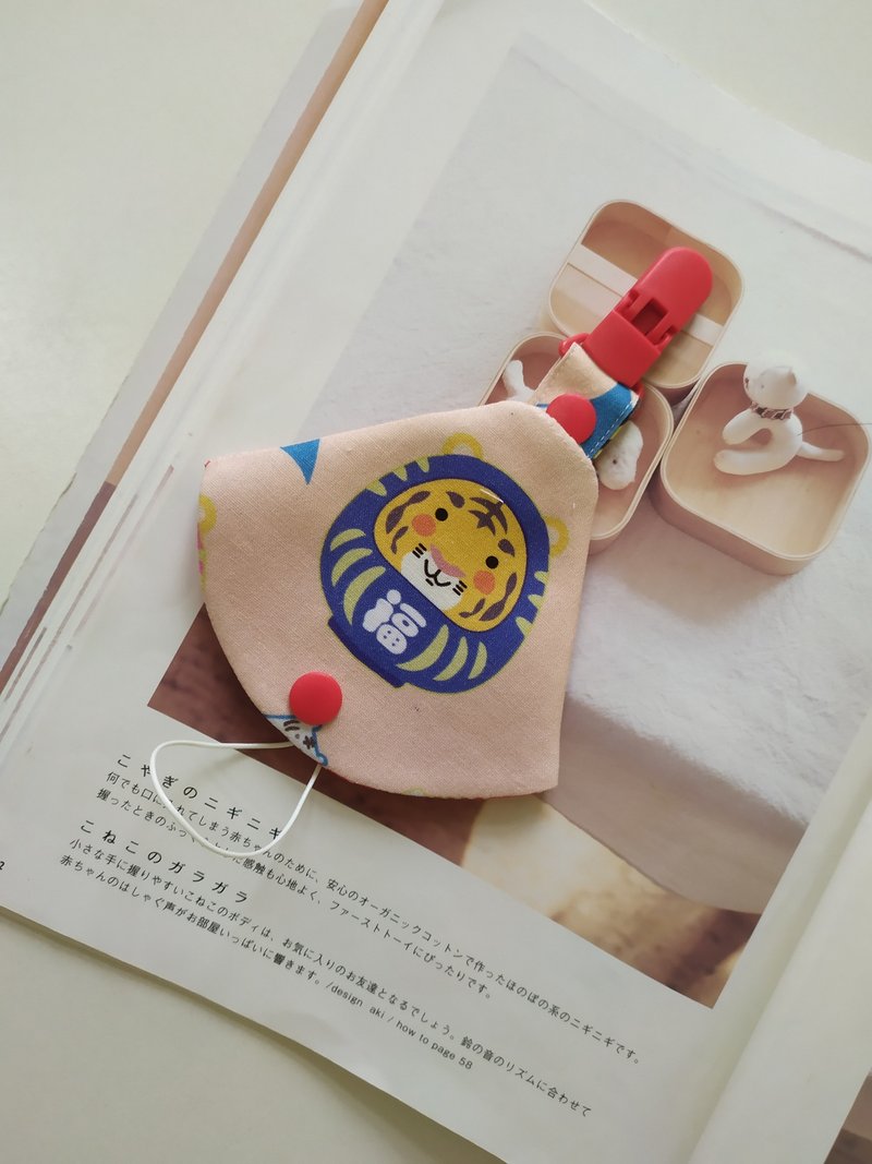 【5日內出貨】平安虎 虎福 二合一奶嘴夾 奶嘴防塵套+奶嘴夾 - 彌月禮盒 - 棉．麻 多色