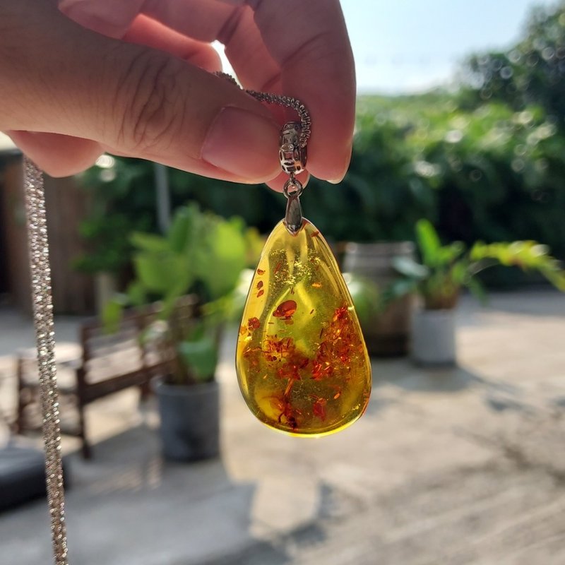波羅的海蜜蠟琥珀吊飾 - 招財 健康 長壽之寶石 - 吊飾/掛飾 - 半寶石 