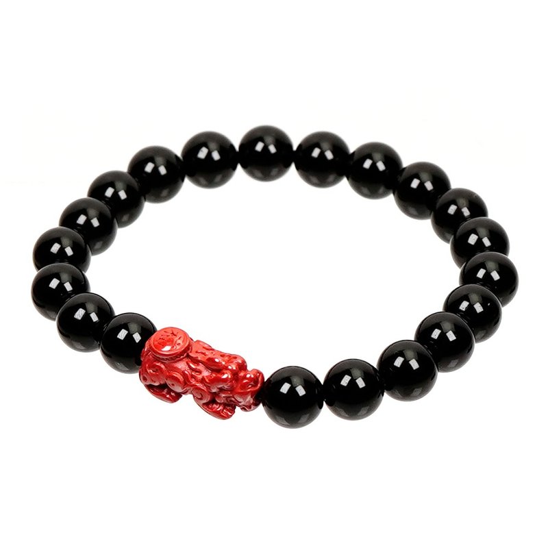 Cinnabar Obsidian Pixu 8mm Cinnabar Bracelet - สร้อยข้อมือ - เครื่องประดับพลอย หลากหลายสี