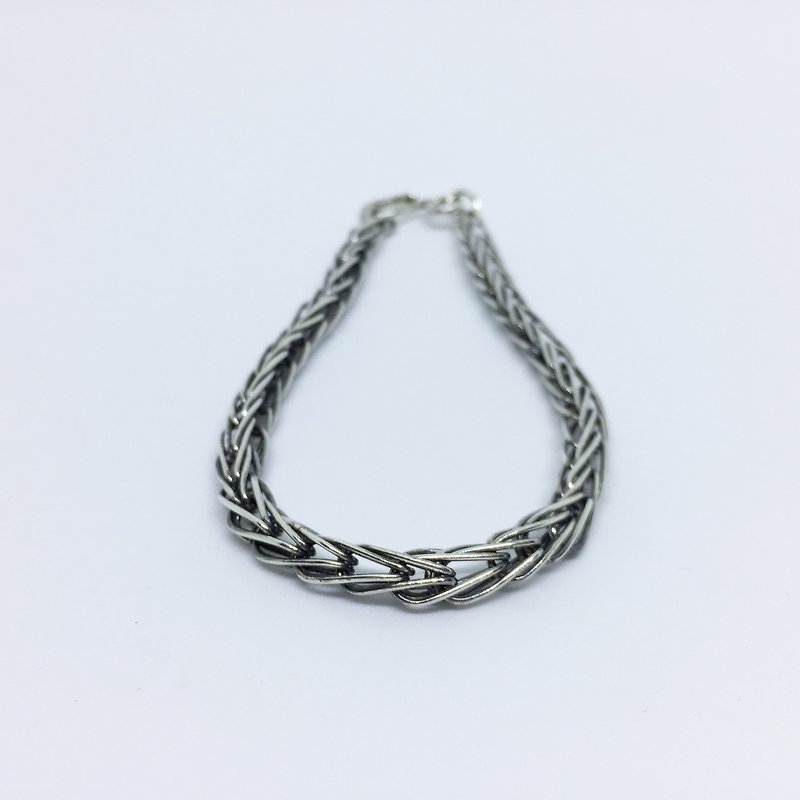 ► M silver sulfide silver chain and chain 925 silver hand ◄ - Bracelets - Other Metals Black