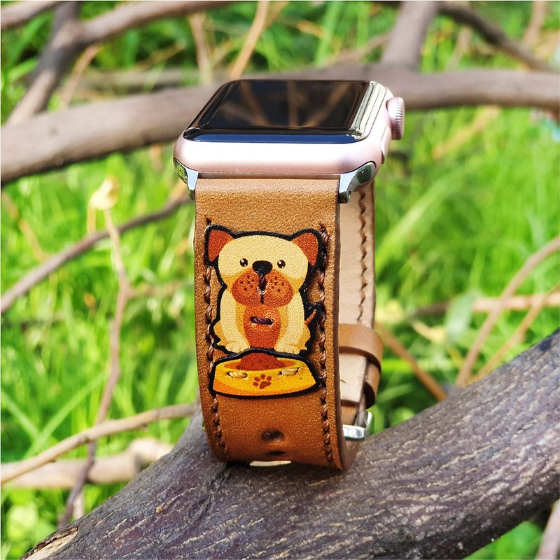 Apple Watch Band Series 5, Series 4 Series 3 Series 2 Series 1 Handmade - Watchbands - Genuine Leather Brown