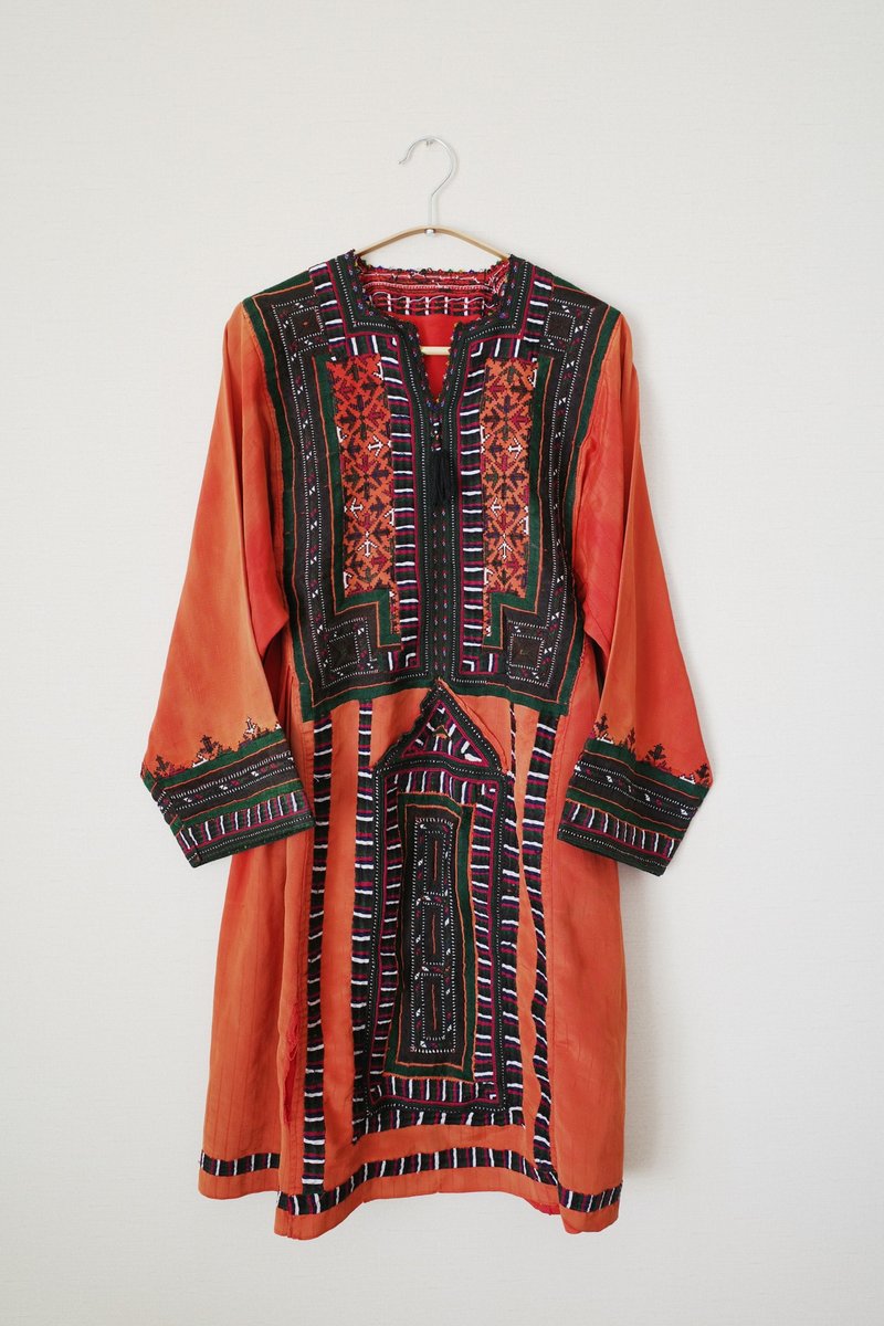 Vintage balochi dress Hand-embroidered Balochi traditional dress - One Piece Dresses - Polyester 